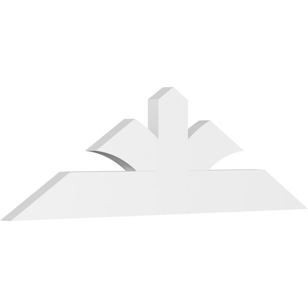 Ekena Millwork Richland Architectural Grade PVC Gable Bracket, 60"W x 17 1/2"H x 2"D x 6"F, 7/12 Pitch GBP060X18X0206RIC00 - main